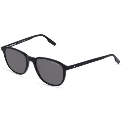 Montblanc MB0149S Herren-Sonnenbrille Vollrand Oval Kunststoff-Gestell, schwarz Montblanc MB0149S Herren-Sonnenbrille Vollrand Oval Kunststoff-Gestell, schwarz