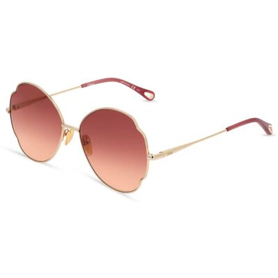 Chloé CH0093S Unisex-Sonnenbrille Vollrand Butterfly Metall-Gestell, gold Chloé CH0093S Unisex-Sonnenbrille Vollrand Butterfly Metall-Gestell, gold