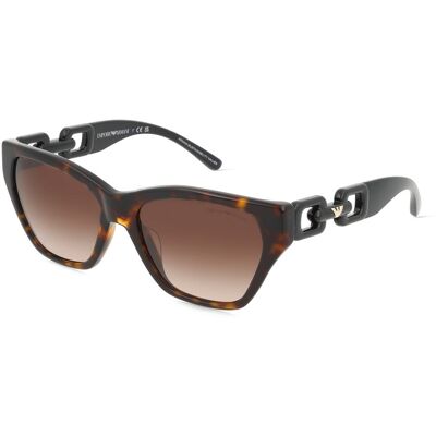 Emporio Armani EA4203U Damen-Sonnenbrille Vollrand Cat Eye Acetat-Gestell, braun Emporio Armani EA4203U Damen-Sonnenbrille Vollrand Cat Eye Acetat-Gestell, braun