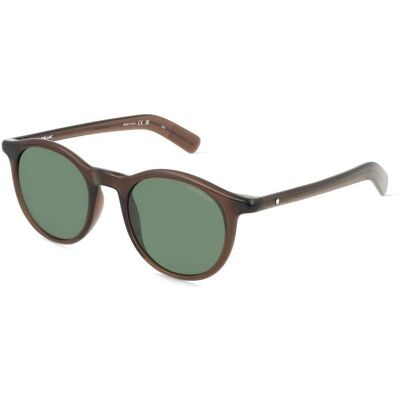 Montblanc MB0353S Unisex-Sonnenbrille Vollrand Panto Acetat-Gestell, braun Montblanc MB0353S Unisex-Sonnenbrille Vollrand Panto Acetat-Gestell, braun