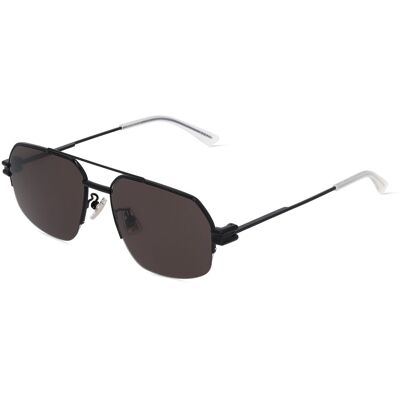 Bottega Veneta BV1127S Unisex-Sonnenbrille Vollrand Quadratisch Metall-Gestell, schwarz Bottega Veneta BV1127S Unisex-Sonnenbrille Vollrand Quadratisch Metall-Gestell, schwarz