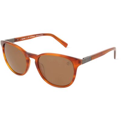 Timberland TB9319 Unisex-Sonnenbrille Vollrand Rund Acetat-Gestell, braun Timberland TB9319 Unisex-Sonnenbrille Vollrand Rund Acetat-Gestell, braun