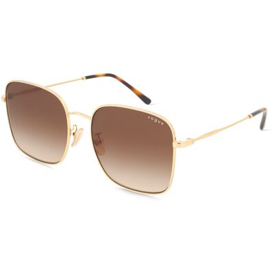 Vogue VO4327SD Damen-Sonnenbrille Vollrand Quadratisch Metall-Gestell, gold Vogue VO4327SD Damen-Sonnenbrille Vollrand Quadratisch Metall-Gestell, gold