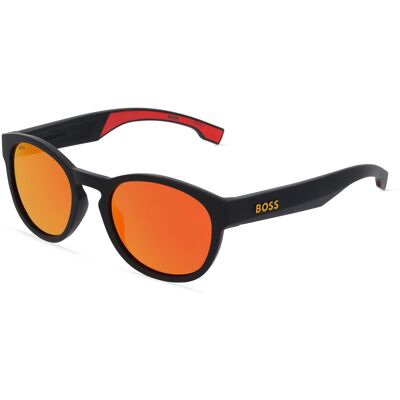Hugo Boss Boss 1452/S Herren-Sonnenbrille Vollrand Panto Kunststoff-Gestell, schwarz Hugo Boss Boss 1452/S Herren-Sonnenbrille Vollrand Panto Kunststoff-Gestell, schwarz