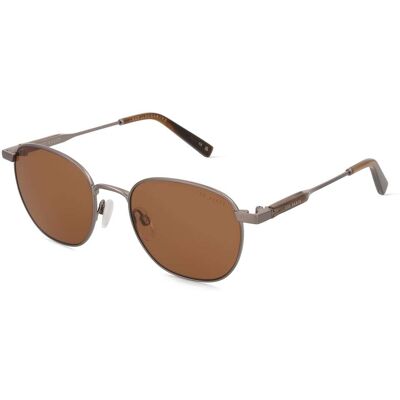Ted Baker 1714 Unisex-Sonnenbrille Vollrand Rund Metall-Gestell, grau Ted Baker 1714 Unisex-Sonnenbrille Vollrand Rund Metall-Gestell, grau