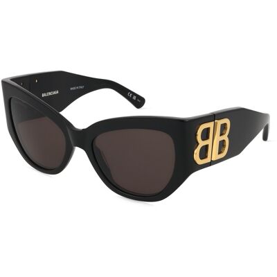 Balenciaga BB0322S Damen-Sonnenbrille Vollrand Butterfly Acetat-Gestell, schwarz Balenciaga BB0322S Damen-Sonnenbrille Vollrand Butterfly Acetat-Gestell, schwarz