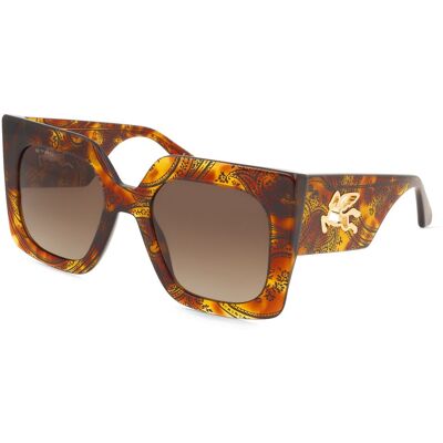 Etro 0075/S Damen-Sonnenbrille Vollrand Quadratisch Acetat-Gestell, braun Etro 0075/S Damen-Sonnenbrille Vollrand Quadratisch Acetat-Gestell, braun