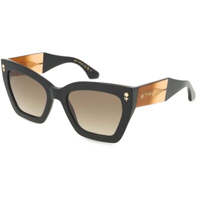 Etro 0090/S Damen-Sonnenbrille Vollrand Eckig Acetat-Gestell, schwarz Etro 0090/S Damen-Sonnenbrille Vollrand Eckig Acetat-Gestell, schwarz
