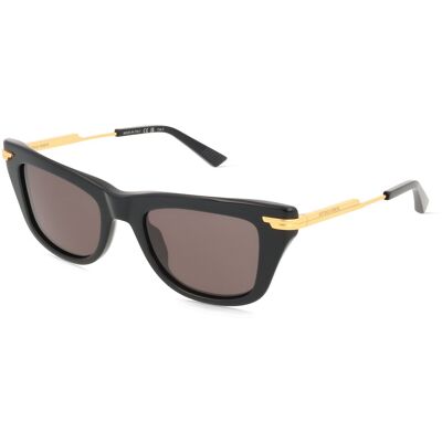 Bottega Veneta BV1369S Damen-Sonnenbrille Vollrand Quadratisch Acetat-Gestell, schwarz Bottega Veneta BV1369S Damen-Sonnenbrille Vollrand Quadratisch Acetat-Gestell, schwarz