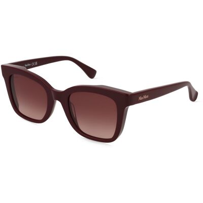 Max Mara MM0067 Unisex-Sonnenbrille Vollrand Quadratisch Acetat-Gestell, rot Max Mara MM0067 Unisex-Sonnenbrille Vollrand Quadratisch Acetat-Gestell, rot