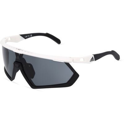 Adidas SP0054 Unisex-Sonnenbrille Vollrand Monoscheibe Kunststoff-Gestell, weiß Adidas SP0054 Unisex-Sonnenbrille Vollrand Monoscheibe Kunststoff-Gestell, weiß