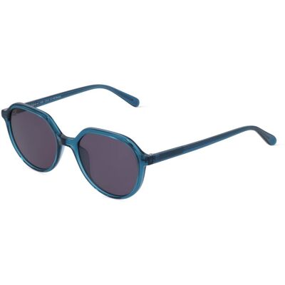 Fielmann ABC 074 SUN FA ALEX Unisex-Sonnenbrille Vollrand Panto Acetat Spritzguss-Gestell, blau Fielmann ABC 074 SUN FA ALEX Unisex-Sonnenbrille Vollrand Panto Acetat Spritzguss-Gestell, blau