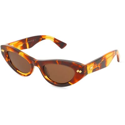 Bottega Veneta BV1350S Damen-Sonnenbrille Vollrand Cat Eye Acetat-Gestell, braun Bottega Veneta BV1350S Damen-Sonnenbrille Vollrand Cat Eye Acetat-Gestell, braun