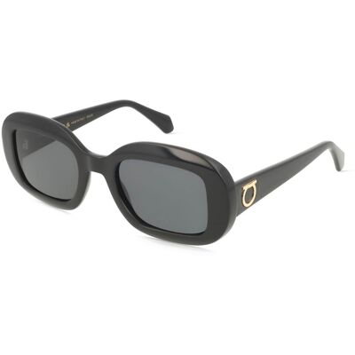 Ferragamo SF2038S Unisex-Sonnenbrille Vollrand Oval Acetat-Gestell, schwarz Ferragamo SF2038S Unisex-Sonnenbrille Vollrand Oval Acetat-Gestell, schwarz