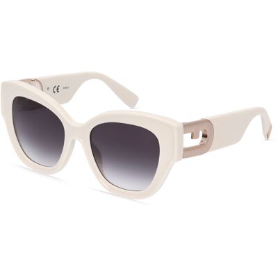 Furla FULSFU596 Unisex-Sonnenbrille Vollrand Butterfly Kunststoff-Gestell, beige Furla FULSFU596 Unisex-Sonnenbrille Vollrand Butterfly Kunststoff-Gestell, beige