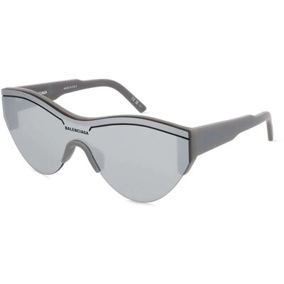 Balenciaga BB0004S Unisex-Sonnenbrille Vollrand Monoscheibe Acetat-Gestell, grau Balenciaga BB0004S Unisex-Sonnenbrille Vollrand Monoscheibe Acetat-Gestell, grau