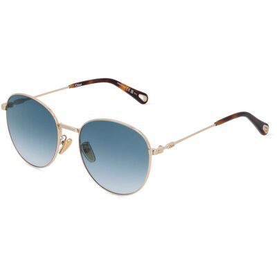 Chloé CH0181SK Damen-Sonnenbrille Vollrand Panto Metall-Gestell, gold Chloé CH0181SK Damen-Sonnenbrille Vollrand Panto Metall-Gestell, gold