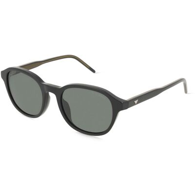 Emporio Armani EA4247U Herren-Sonnenbrille Vollrand Panto Acetat-Gestell, schwarz Emporio Armani EA4247U Herren-Sonnenbrille Vollrand Panto Acetat-Gestell, schwarz