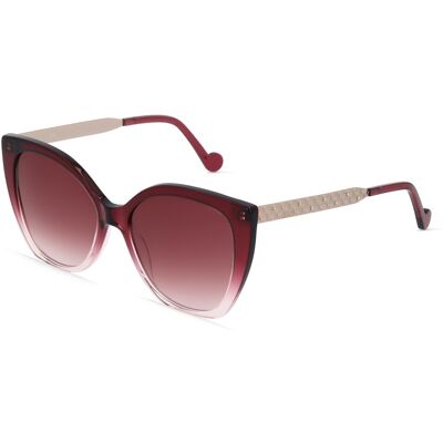 Liu Jo LJ752S Unisex-Sonnenbrille Vollrand Butterfly Kunststoff-Gestell, pink Liu Jo LJ752S Unisex-Sonnenbrille Vollrand Butterfly Kunststoff-Gestell, pink