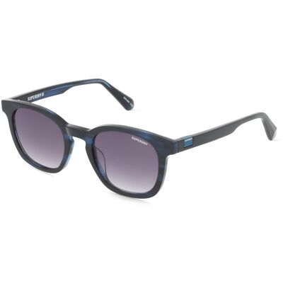 Superdry SDS 5031 Unisex-Sonnenbrille Vollrand Quadratisch Kunststoff-Gestell, blau Superdry SDS 5031 Unisex-Sonnenbrille Vollrand Quadratisch Kunststoff-Gestell, blau