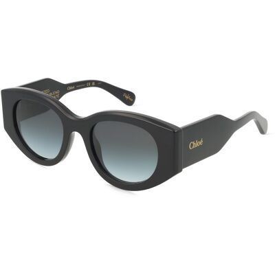 Chloé CH0251S Unisex-Sonnenbrille Vollrand Oval Acetat-Gestell, schwarz Chloé CH0251S Unisex-Sonnenbrille Vollrand Oval Acetat-Gestell, schwarz