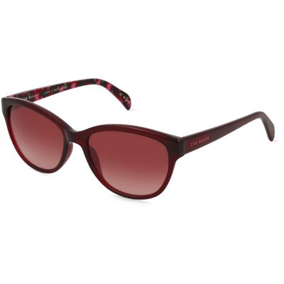 Ted Baker 1605 Damen-Sonnenbrille Vollrand Butterfly Acetat-Gestell, rot Ted Baker 1605 Damen-Sonnenbrille Vollrand Butterfly Acetat-Gestell, rot