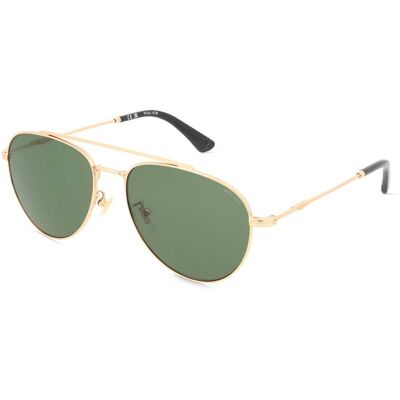 Police SPLP20 Unisex-Sonnenbrille Vollrand Pilot Edelstahl-Gestell, gold Police SPLP20 Unisex-Sonnenbrille Vollrand Pilot Edelstahl-Gestell, gold