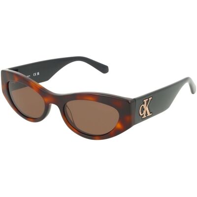 Calvin Klein CKJ24626S Damen-Sonnenbrille Vollrand Butterfly Acetat-Gestell, braun Calvin Klein CKJ24626S Damen-Sonnenbrille Vollrand Butterfly Acetat-Gestell, braun