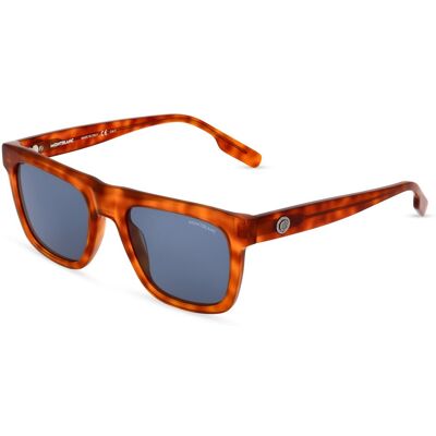 Montblanc MB0176S Herren-Sonnenbrille Vollrand Quadratisch Kunststoff-Gestell, braun Montblanc MB0176S Herren-Sonnenbrille Vollrand Quadratisch Kunststoff-Gestell, braun
