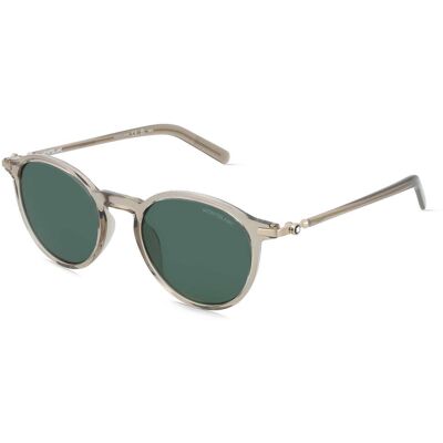Montblanc MB0461S Herren-Sonnenbrille Vollrand Rund Kunststoff-Gestell, beige Montblanc MB0461S Herren-Sonnenbrille Vollrand Rund Kunststoff-Gestell, beige