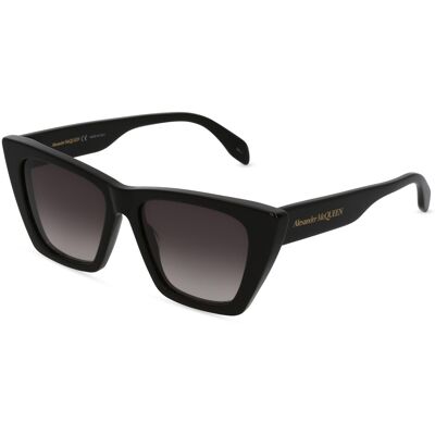 Alexander McQueen AM0299S Unisex-Sonnenbrille Vollrand Butterfly Kunststoff-Gestell, schwarz Alexander McQueen AM0299S Unisex-Sonnenbrille Vollrand Butterfly Kunststoff-Gestell, schwarz
