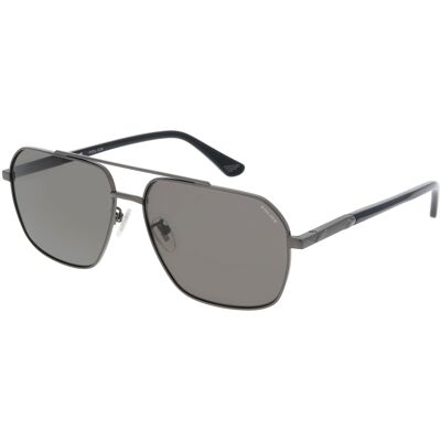 Police SPLQ85 Herren-Sonnenbrille Vollrand Pilot Metall-Gestell, grau Police SPLQ85 Herren-Sonnenbrille Vollrand Pilot Metall-Gestell, grau