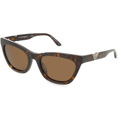 Emporio Armani 0EA4259U Damen-Sonnenbrille Vollrand Cat Eye Acetat-Gestell, braun Emporio Armani 0EA4259U Damen-Sonnenbrille Vollrand Cat Eye Acetat-Gestell, braun