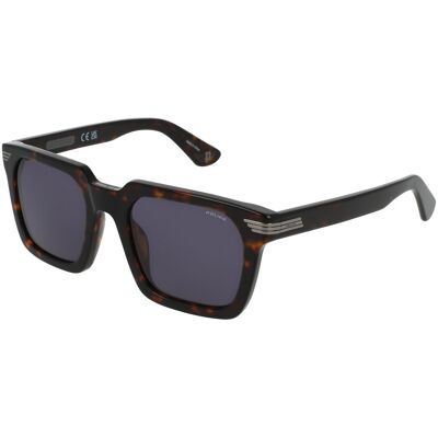 Police SPLP29 Unisex-Sonnenbrille Vollrand Quadratisch Acetat-Gestell, braun Police SPLP29 Unisex-Sonnenbrille Vollrand Quadratisch Acetat-Gestell, braun