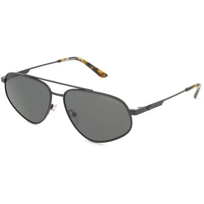 Emporio Armani EA2156 Herren-Sonnenbrille Vollrand Pilot Metall-Gestell, schwarz Emporio Armani EA2156 Herren-Sonnenbrille Vollrand Pilot Metall-Gestell, schwarz