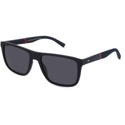 Tommy Hilfiger Eyewear TH 2043/S Herren-Sonnenbrille Vollrand Quadratisch Kunststoff-Gestell, schwarz Tommy Hilfiger Eyewear TH 2043/S Herren-Sonnenbrille Vollrand Quadratisch Kunststoff-Gestell, schwarz