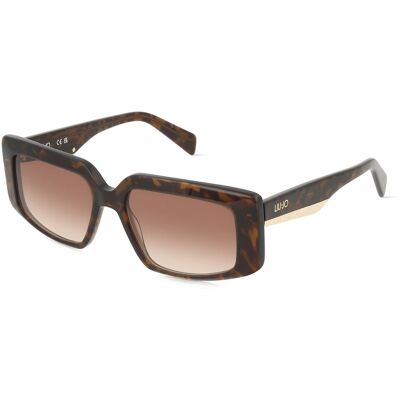 Liu Jo LJ791S Unisex-Sonnenbrille Vollrand Quadratisch Acetat-Gestell, braun Liu Jo LJ791S Unisex-Sonnenbrille Vollrand Quadratisch Acetat-Gestell, braun
