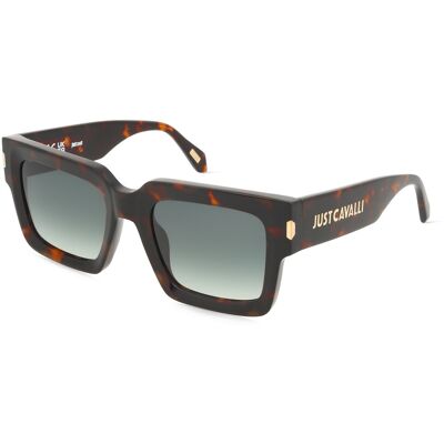 Roberto Cavalli Just Cavalli SJC108 Unisex-Sonnenbrille Vollrand Quadratisch Acetat-Gestell, braun Roberto Cavalli Just Cavalli SJC108 Unisex-Sonnenbrille Vollrand Quadratisch Acetat-Gestell, braun