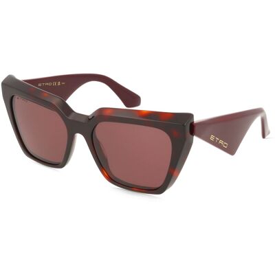 Etro 0096/G/S Damen-Sonnenbrille Vollrand Eckig Acetat-Gestell, rot Etro 0096/G/S Damen-Sonnenbrille Vollrand Eckig Acetat-Gestell, rot