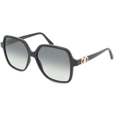 Ferragamo SF1083S Damen-Sonnenbrille Vollrand Eckig Kunststoff-Gestell, schwarz Ferragamo SF1083S Damen-Sonnenbrille Vollrand Eckig Kunststoff-Gestell, schwarz