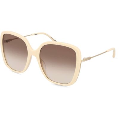 Chloé CH0173S Unisex-Sonnenbrille Vollrand Quadratisch Kunststoff-Gestell, weiß Chloé CH0173S Unisex-Sonnenbrille Vollrand Quadratisch Kunststoff-Gestell, weiß