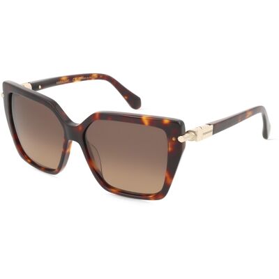 Ferragamo SF1106S Damen-Sonnenbrille Vollrand Eckig Acetat-Gestell, braun Ferragamo SF1106S Damen-Sonnenbrille Vollrand Eckig Acetat-Gestell, braun