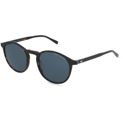 Tommy Hilfiger TH 2267/S Herren-Sonnenbrille Vollrand Rund Acetat-Gestell, braun Tommy Hilfiger TH 2267/S Herren-Sonnenbrille Vollrand Rund Acetat-Gestell, braun