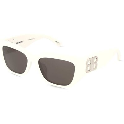 Balenciaga BB0361SK Damen-Sonnenbrille Vollrand Cat Eye Acetat-Gestell, weiß Balenciaga BB0361SK Damen-Sonnenbrille Vollrand Cat Eye Acetat-Gestell, weiß