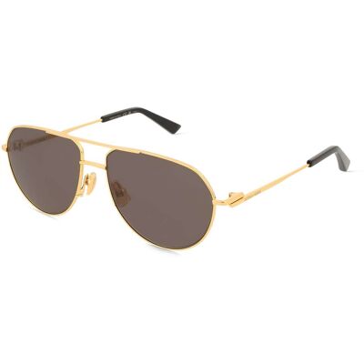 Bottega Veneta BV1302S Unisex-Sonnenbrille Vollrand Pilot Metall-Gestell, gold Bottega Veneta BV1302S Unisex-Sonnenbrille Vollrand Pilot Metall-Gestell, gold