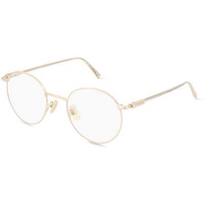 Ferragamo SF2229 Unisex-Brille inkl. Gläser Vollrand Rund Metall-Gestell 50/20/145, gold Ferragamo SF2229 Unisex-Brille inkl. Gläser Vollrand Rund Metall-Gestell 50/20/145, gold