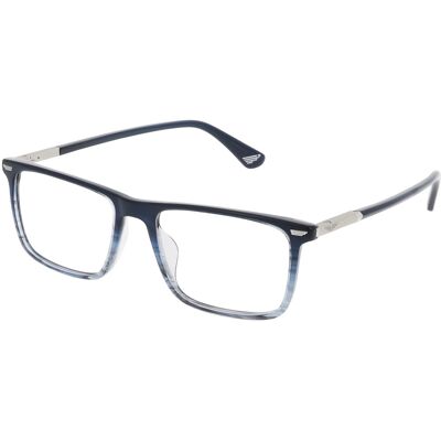 Police VPLQ68 Herren-Brille inkl. Gläser Vollrand Quadratisch Kunststoff-Gestell 55/18/145, blau Police VPLQ68 Herren-Brille inkl. Gläser Vollrand Quadratisch Kunststoff-Gestell 55/18/145, blau