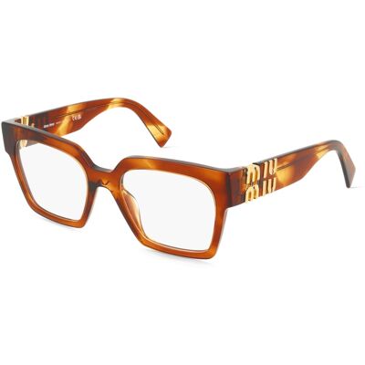 Miu Miu MU04UV Damen-Brille inkl. Gläser Vollrand Quadratisch Acetat-Gestell 52/19/135, braun Miu Miu MU04UV Damen-Brille inkl. Gläser Vollrand Quadratisch Acetat-Gestell 52/19/135, braun