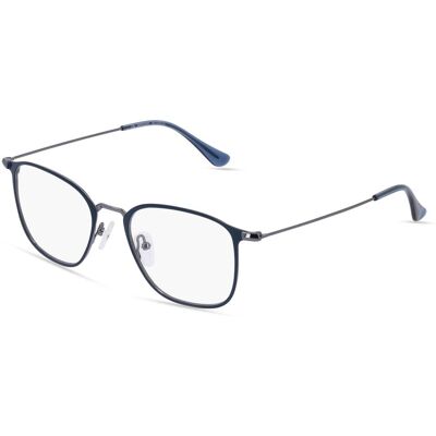Fielmann BD 530 CL Unisex-Brille inkl. Gläser Vollrand Quadratisch Metall-Gestell 51/19/145, blau Fielmann BD 530 CL Unisex-Brille inkl. Gläser Vollrand Quadratisch Metall-Gestell 51/19/145, blau