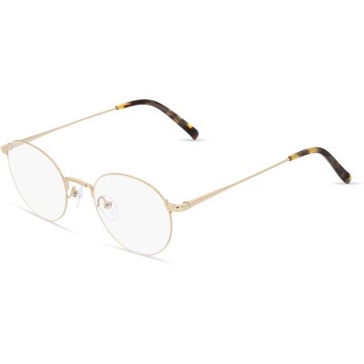 Fielmann BD 526 CL Unisex-Brille inkl. Gläser Vollrand Rund Metall-Gestell 49/20/145, gold Fielmann BD 526 CL Unisex-Brille inkl. Gläser Vollrand Rund Metall-Gestell 49/20/145, gold